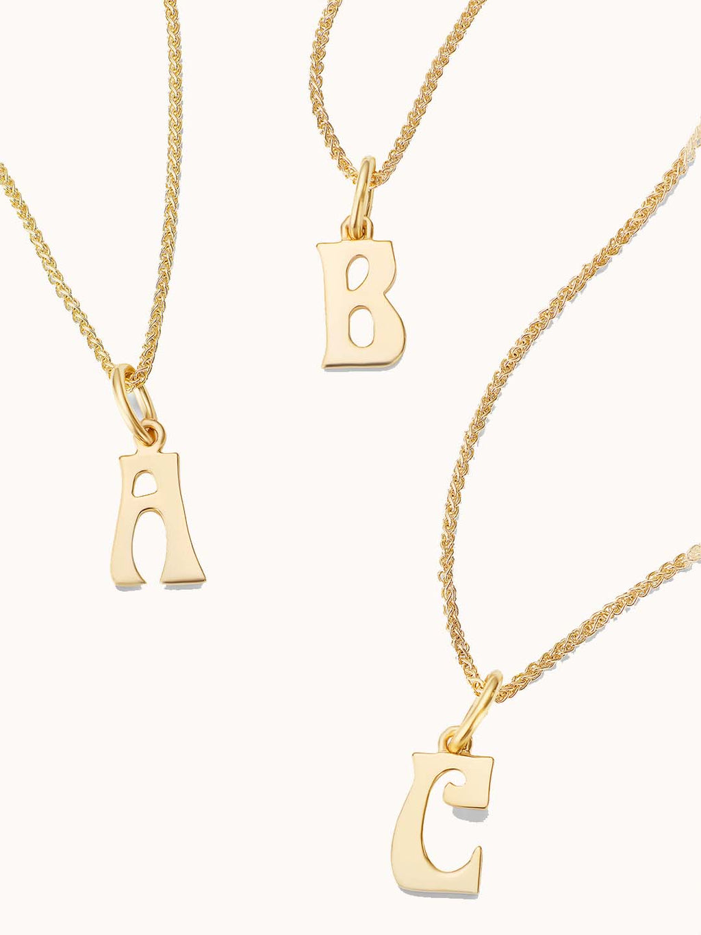 Mirella Initials Charm Necklace [Sterling Silver]