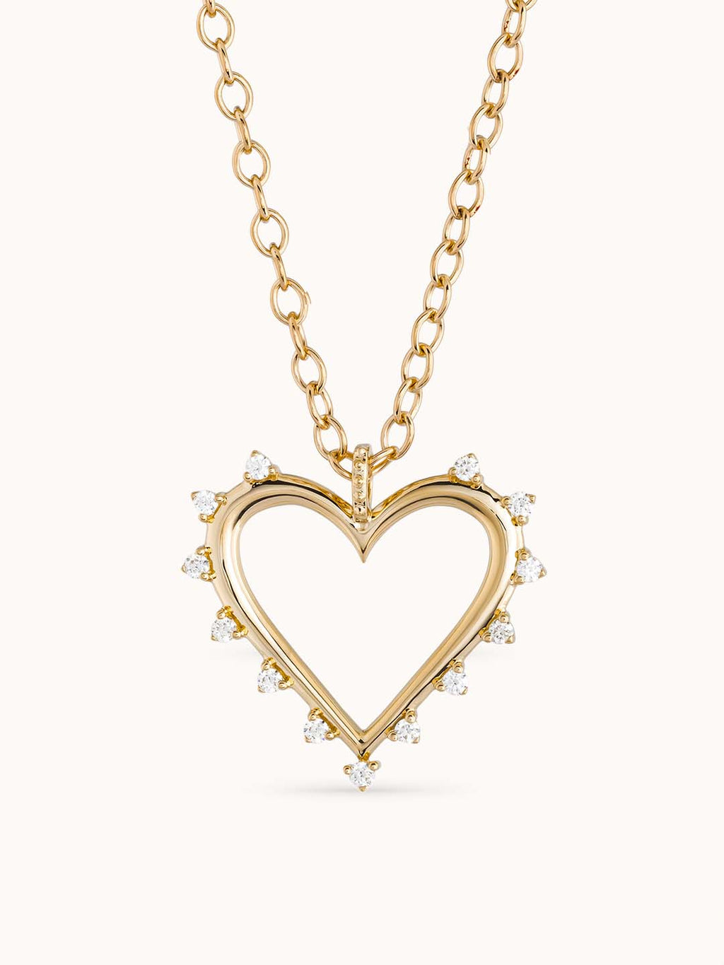 Open Locket Heart Pendant Necklace