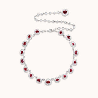 Celine Collar Necklace Ruby