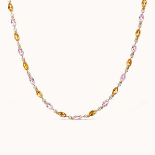 Flora Necklace Morganite & Citrine