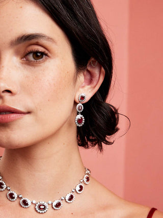 Celine Earrings Ruby