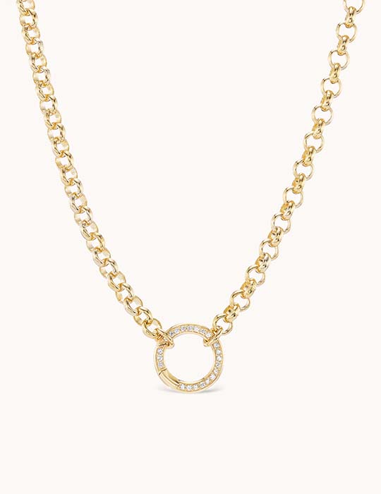 Pave Clasp 4.0 Rolo Chain | Marlo Laz