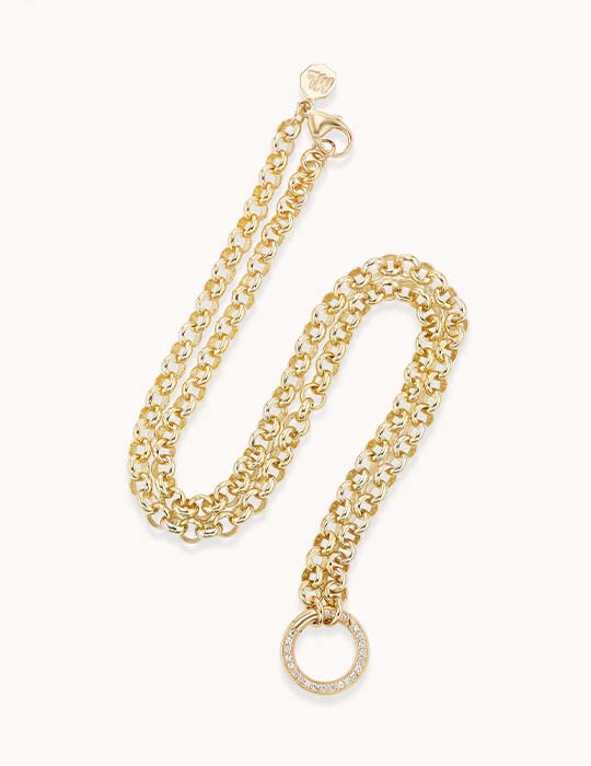 Pave Clasp 4.0 Rolo Chain | Marlo Laz