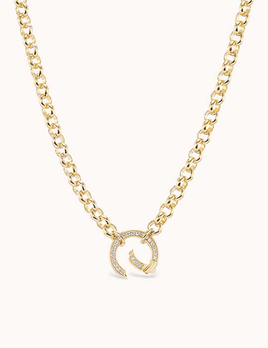 Pave Clasp 4.0 Rolo Chain | Marlo Laz